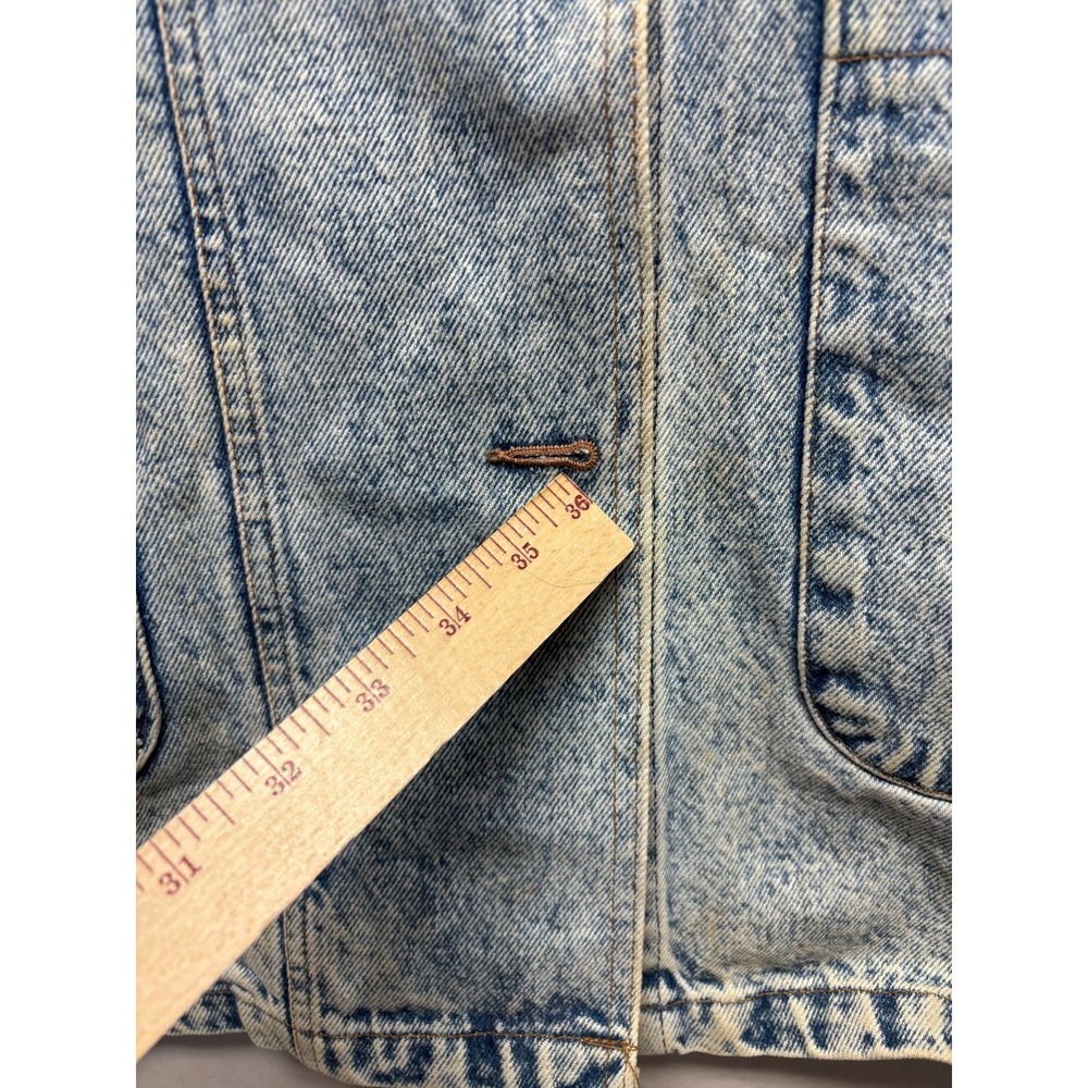 Lee‎ Chore Coat Jacket Mens Blue Denim Cotton Corduroy Collar Pocket Vintage - Picture 16 of 16